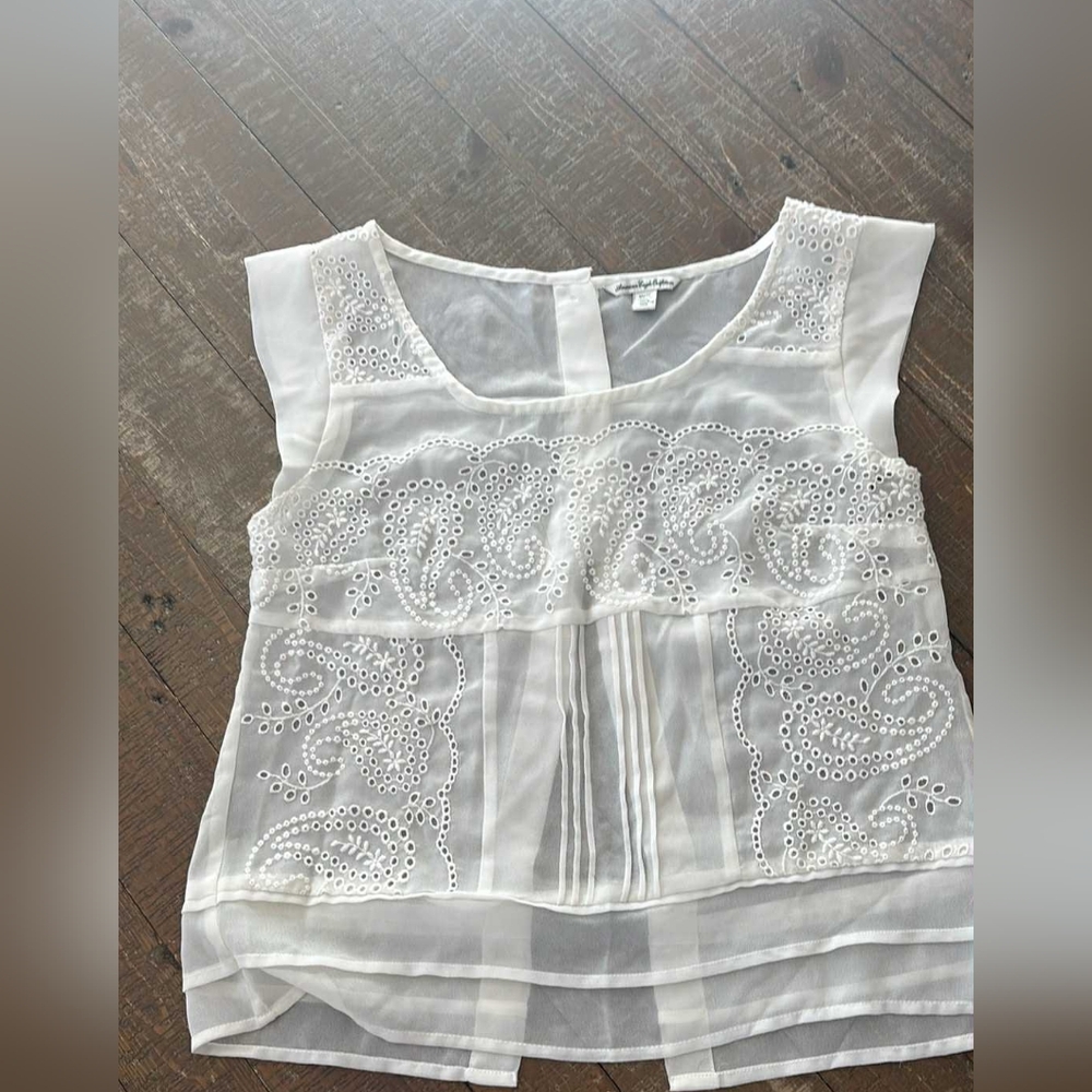Sheer White Embroidered Blouse Coquettegirl Style Scandigirl Sleeveless
